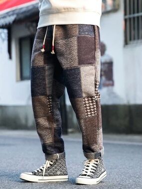 WAX LONDON Men’s Patchwork Boro Pants 34